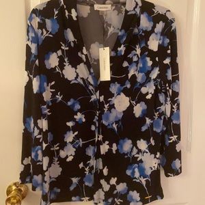 Calvin Klein dress blouse . Size large . Brand new with tags